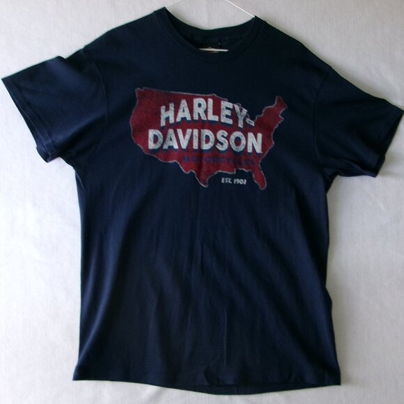 Harley-Davidson Black Diamond Marion Illinois Graphic Men's T-Shirt Large‎ - Picture 1 of 3